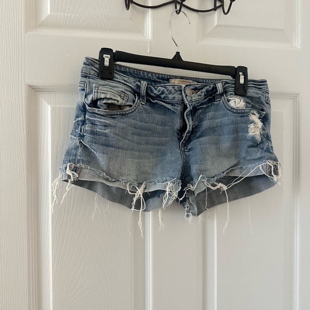 Distressed Denim Shorts